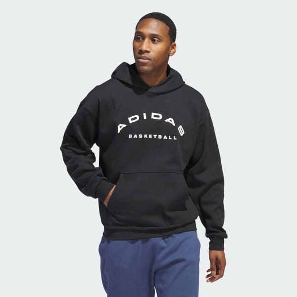 Adidas Men s Select Fleece Basketball Hoodie Black