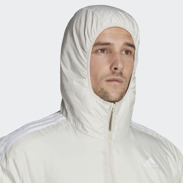 Beige Essentials Insulated Hooded Jakke IZG09