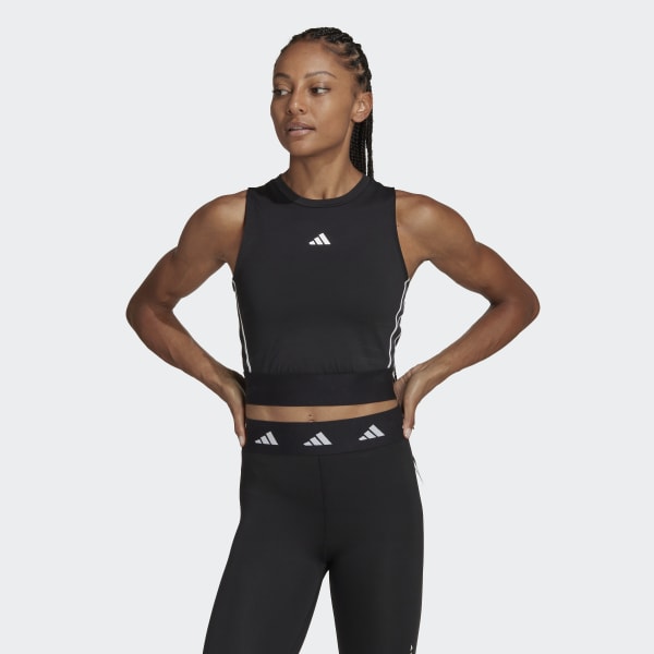 Nero Top Techfit Training Crop With Branded Tape N8904