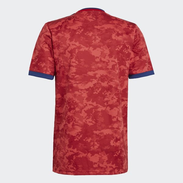 Rouge Maillot Extérieur Olympique Lyonnais 21/22 HMC01