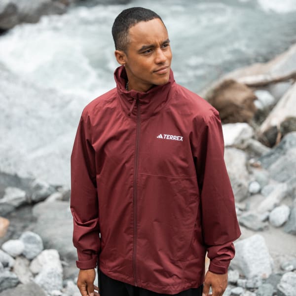 Adidas core 11 rain jacket cheap red