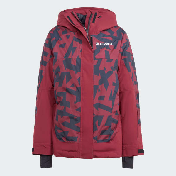 | | Women\'s RAIN.RDY Xperior 2L Insulated adidas Burgundy Graphic Jacket US Terrex Skiing - adidas