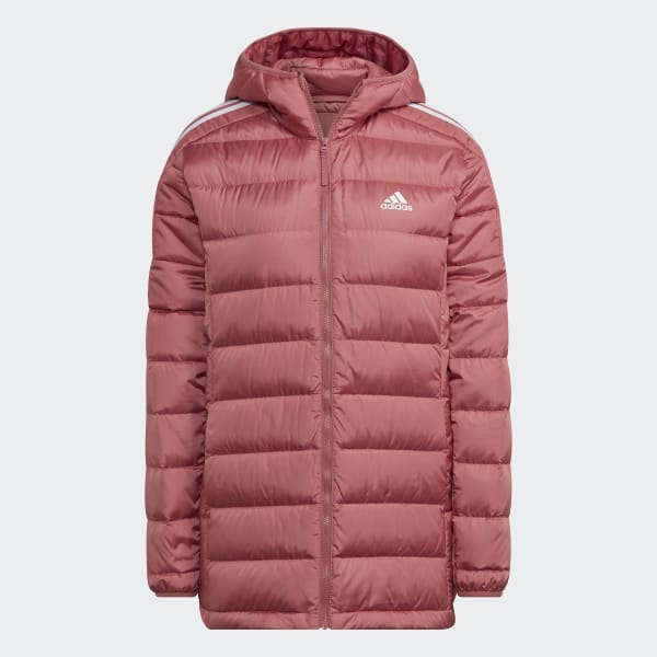 Red Essentials Light Down Hooded Parka