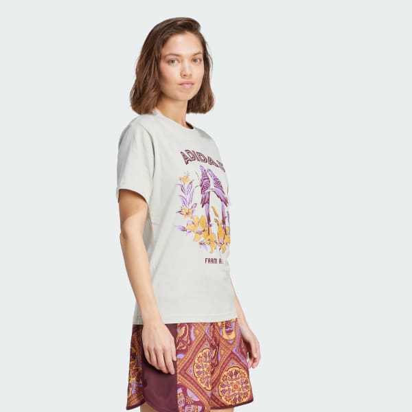 Grey adidas X FARM Graphic Tee 2