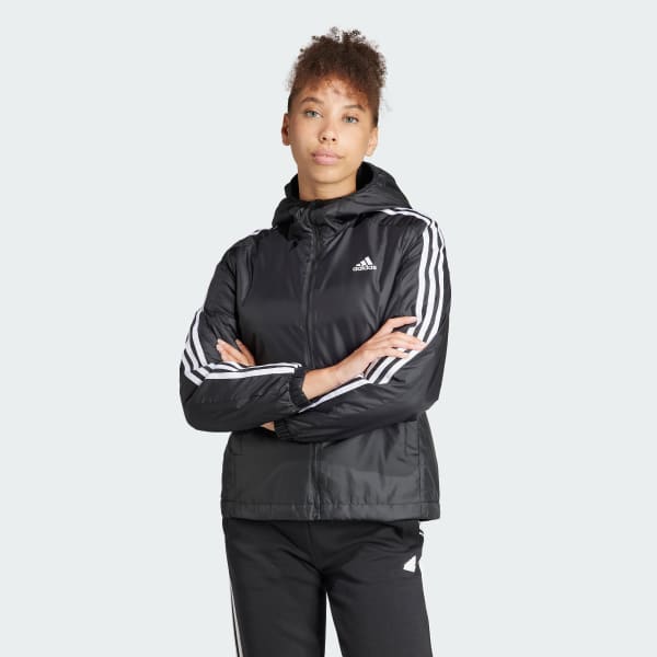 Chaqueta con capucha sales essentials 3 bandas