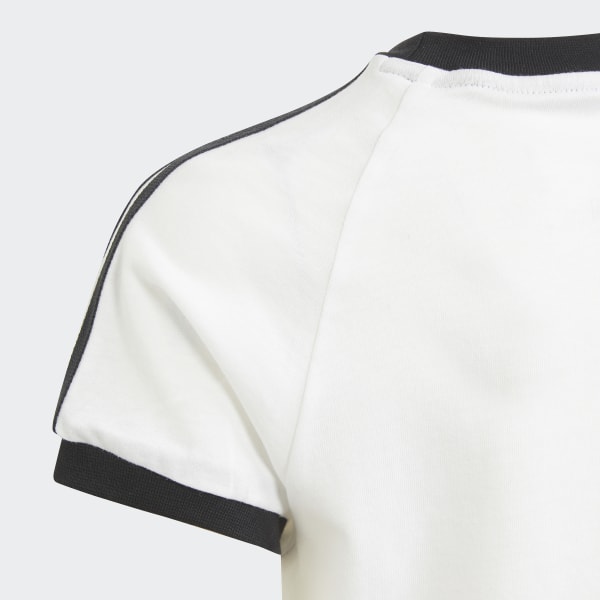 สีขาว เสื้อยืด Adicolor 3-Stripes JEA50