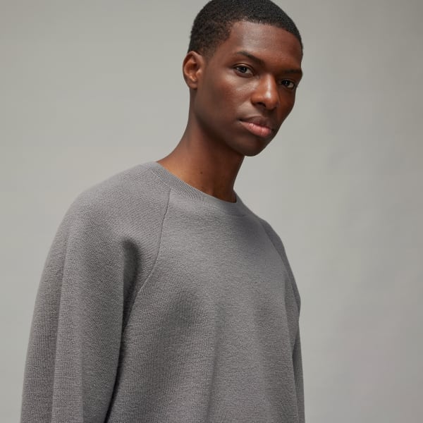 adidas Y 3 Logo Knit Crew Sweatshirt Grey adidas Deutschland