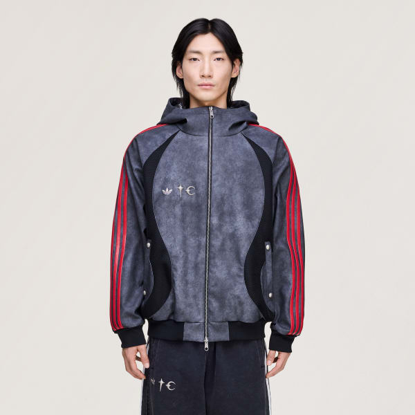 ジャケット・アウター adidas Thug Club Geist PU Leather Jacket adidas THUG CLUB TEAMGEIST FAUX LEATHER JKT - Black | Free