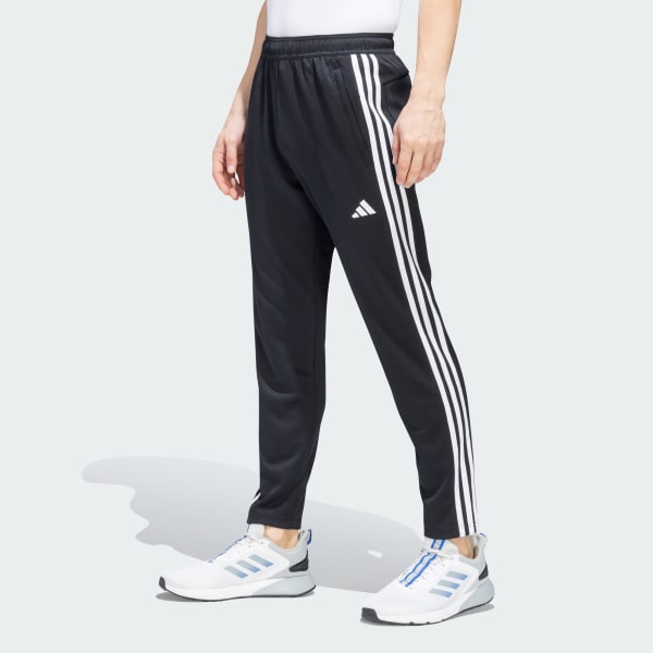 Black TRAINING ESSENTIALS BASE 3 STRIPES PANTS