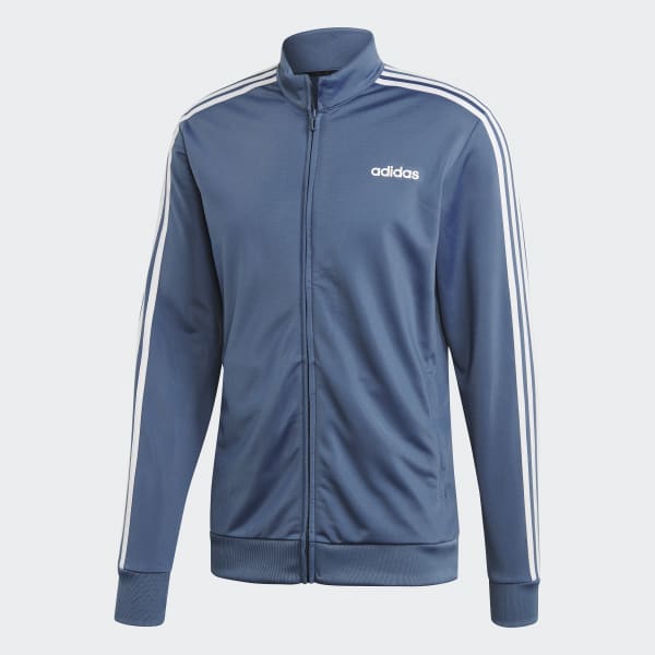 adidas Essentials 3 Stripes Tricot Treningsjakke Blå adidas Essentials 3 Stripes Track Jacket Tricot Blå