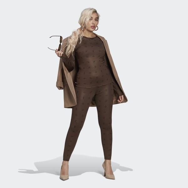 Braun Slim Allover Print Longsleeve