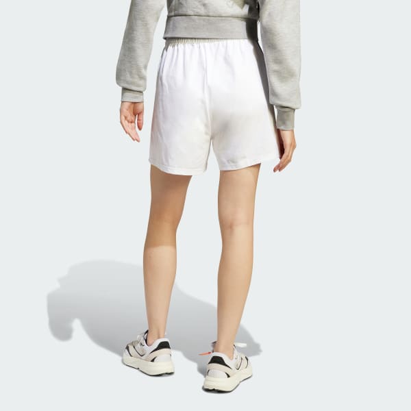 White 에센셜 3-스트라이프 코튼 쇼츠