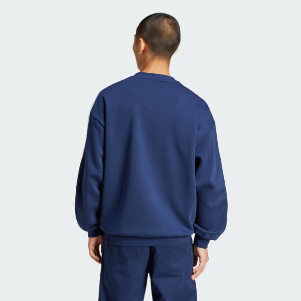 Bleu Sweat-shirt ras-du-cou oversize Adicolor