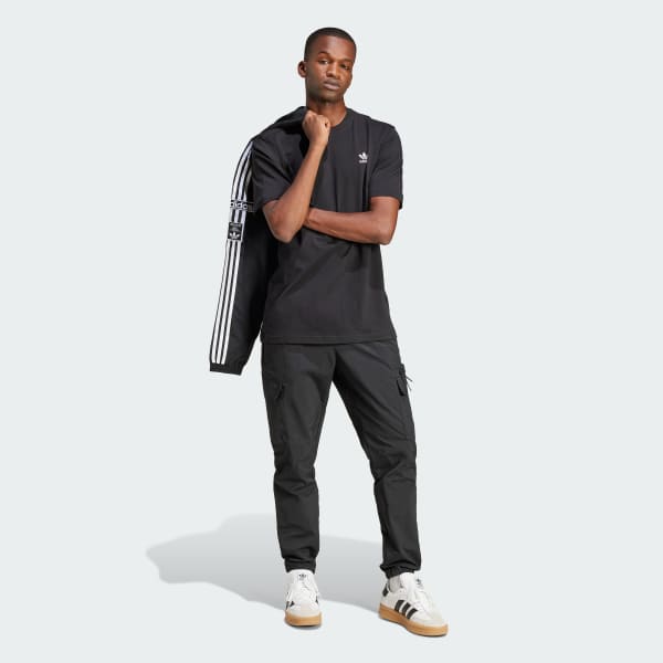 adidas Trefoil Essentials Tee - Black | Free Shipping with