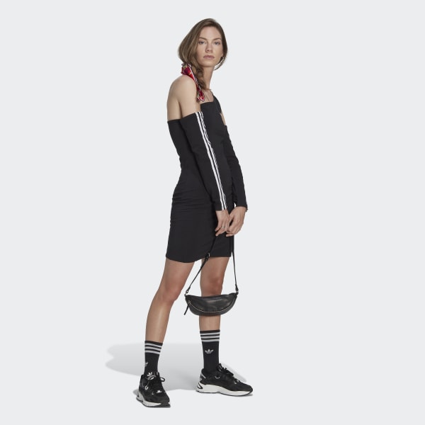 cerná Šaty Cutout Long Sleeve