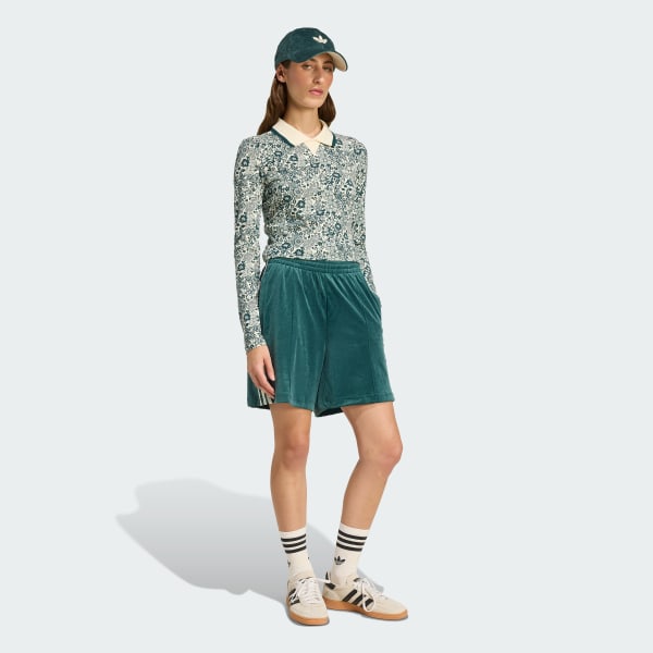 Hvid adidas Originals X Liberty London AOP langærmet T-shirt