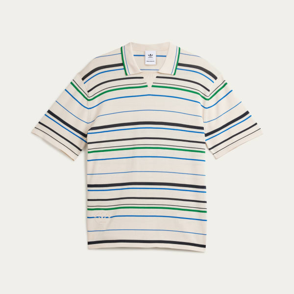 adidas Wales Bonner Knit Polo Shirt - White | Free Shipping