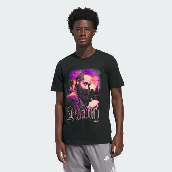 adidas James Harden Backyard Graphic T-Shirt - Black | Free