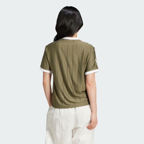 Green Adicolor 3-Stripes Pinstripe Tee