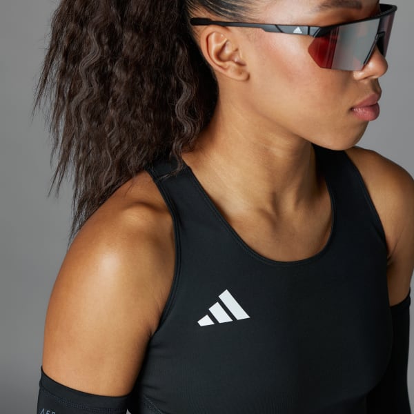 Đen Áo Crop Top Chạy Bộ Adizero Essentials