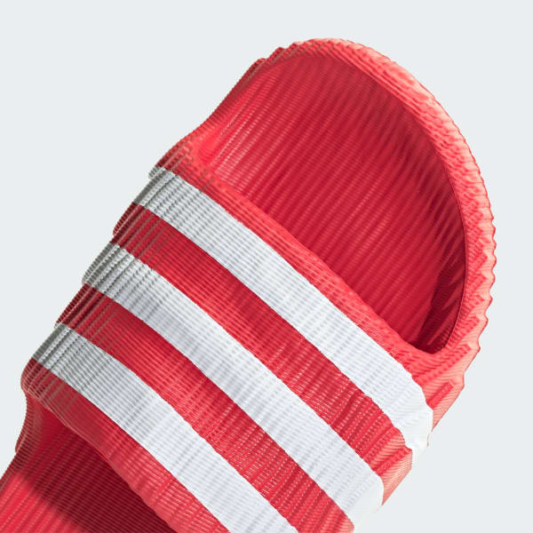 Adidas slippers red and white online