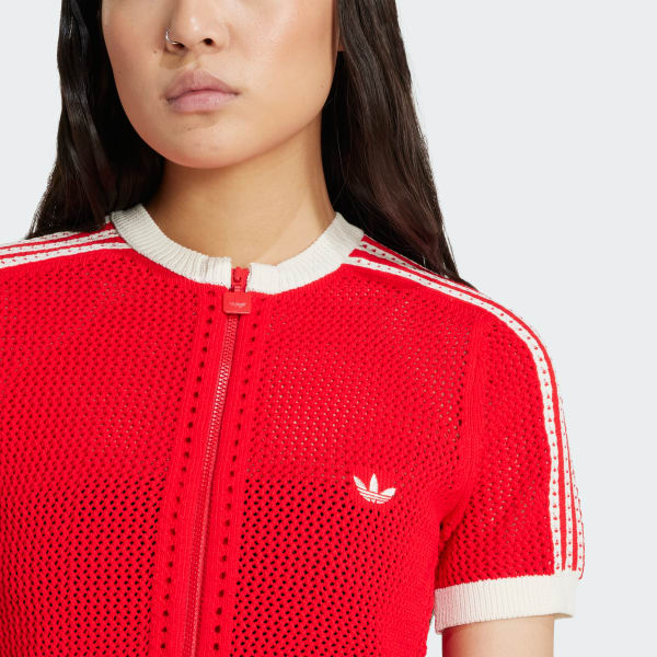 adidas Originals Premium Crochet Dress - Red | adidas Singapore