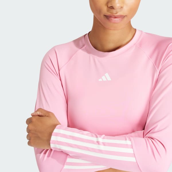adidas Hyperglam Training Cropped Long Sleeve Tee Pink Free Shipping with adiClub adidas US