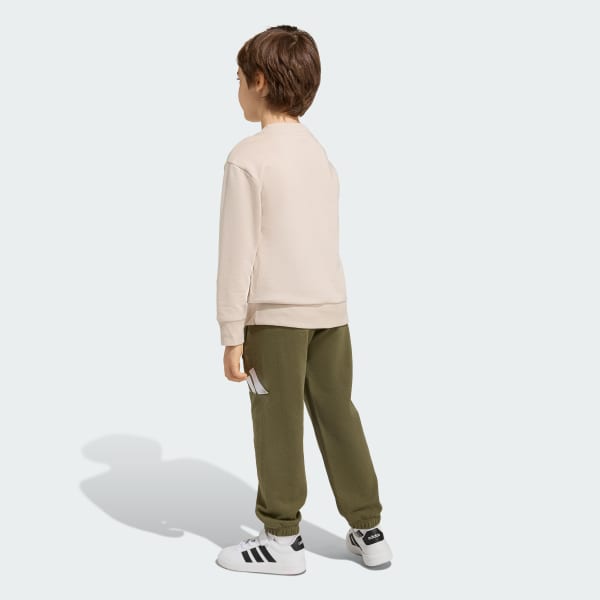 Beige Conjunto Jogger Essentials para niños