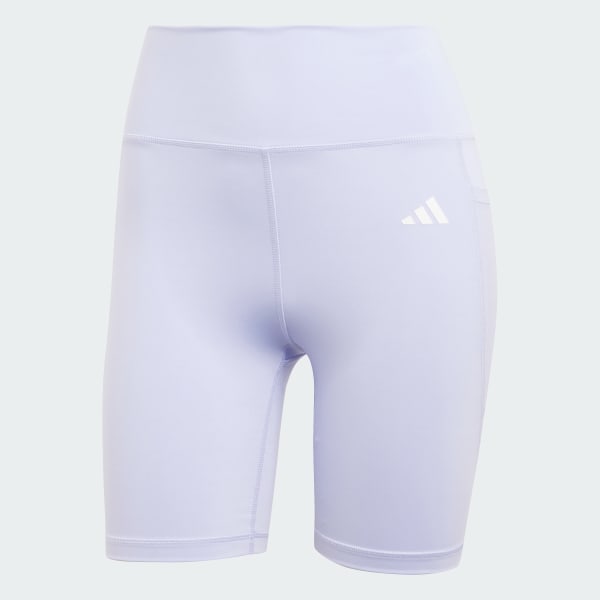 Purple Optime Essentials Stash Pocket 7-Inch Short Leggings