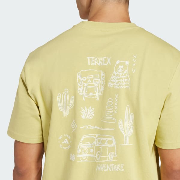 adidas Polygiene Graphic Tee - Yellow | adidas India