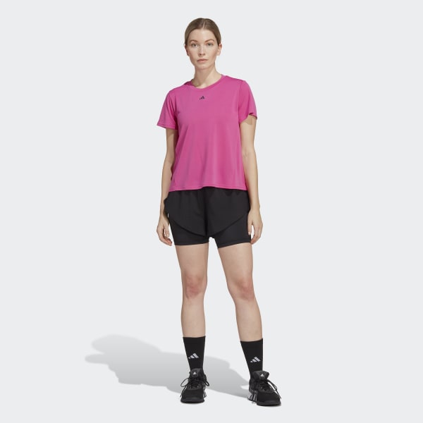 Rosado Polo de Entrenamiento Sweat-Conceal HEAT.RDY HIIT