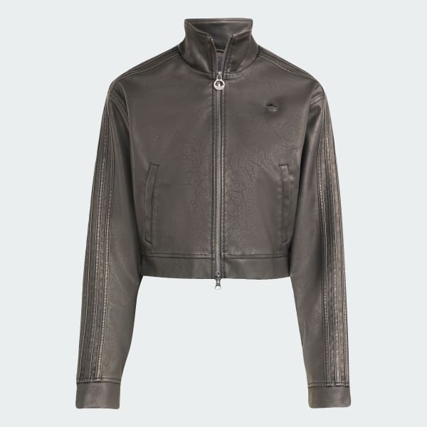 สีดำ เสื้อแจ็คเก็ตหนังเทียม Firebird