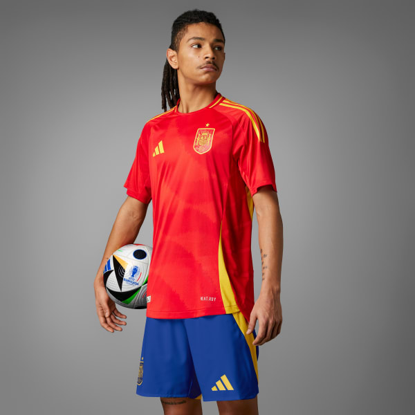 Maillot Espagne Maillot Adidas Rouge Adidas Maillot Espagne Lamine Yamal 19 Domicile Transfert De Maillot  Officiel Final Spain V England Badges Eurocopa 2024
