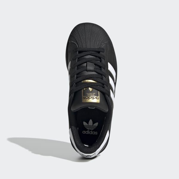 adidas superstar grade school black