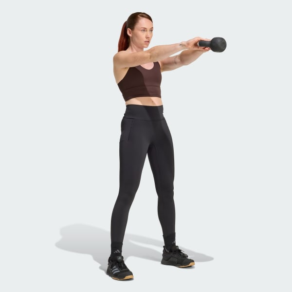 Marrone Reggiseno sportivo con 3 Strisce Studio All Me Light Support