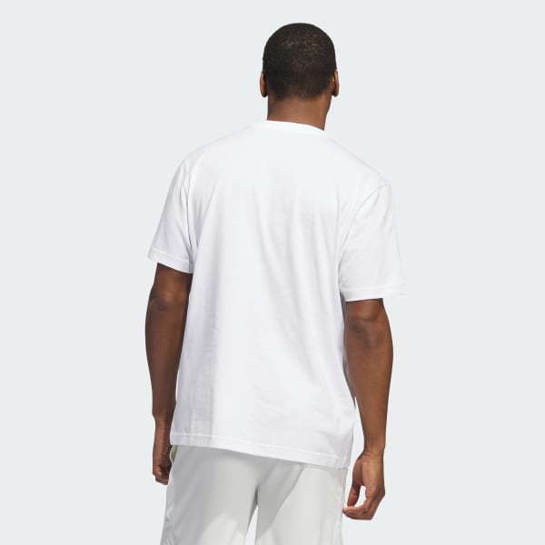 White On Fire Basketball Graphic Tee