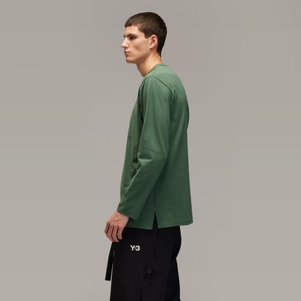 adidas Y-3 Long Sleeve Tee - Green | Free Shipping with