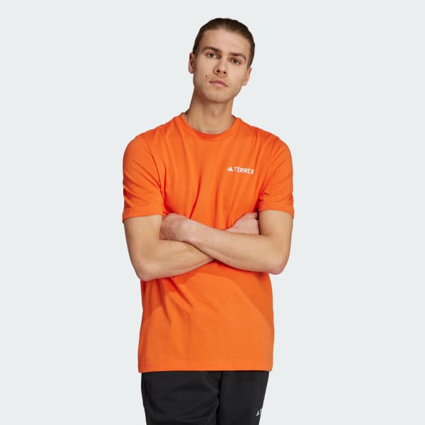 Wiens heuvel dubbele adidas Terrex Graphic MTN 2.0 T-shirt - oranje | adidas Belgium