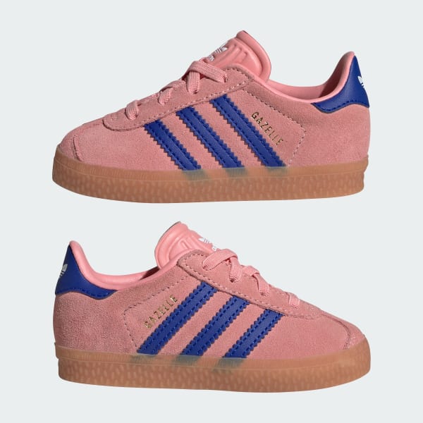 Childrens pink adidas gazelle on sale