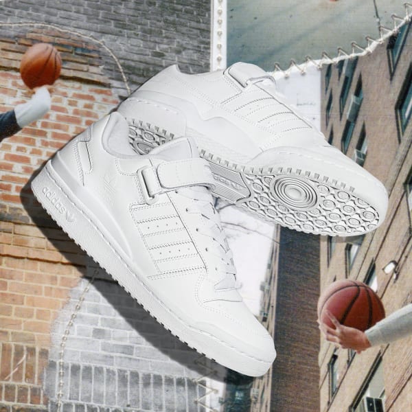 adidas originals forum low white trainers