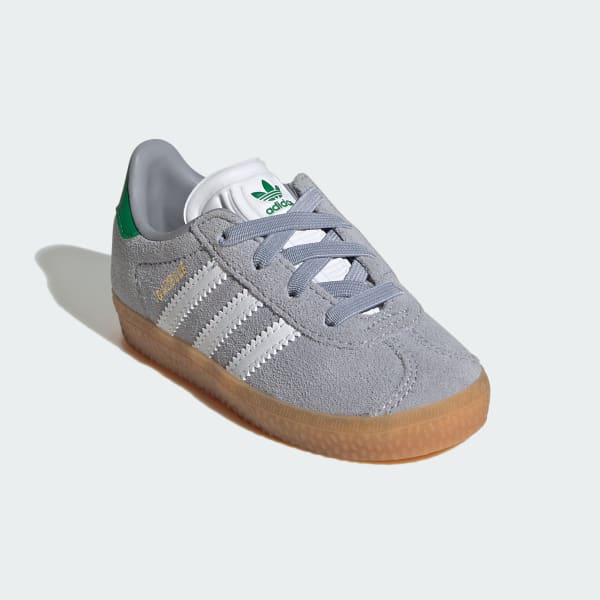 Grey Gazelle Comfort Closure Elastic Laces Shoes Kids