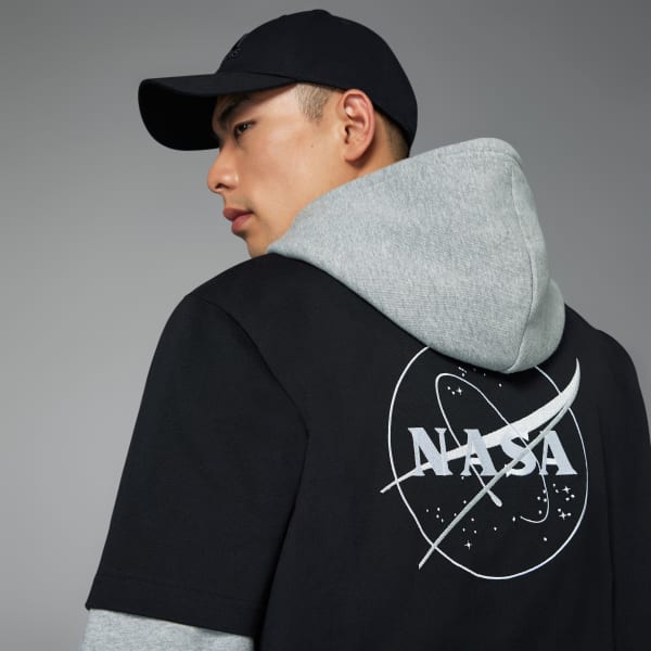 ブラック ユベントス × NASA インスパイアード クロスオーバー 半袖Tシャツ