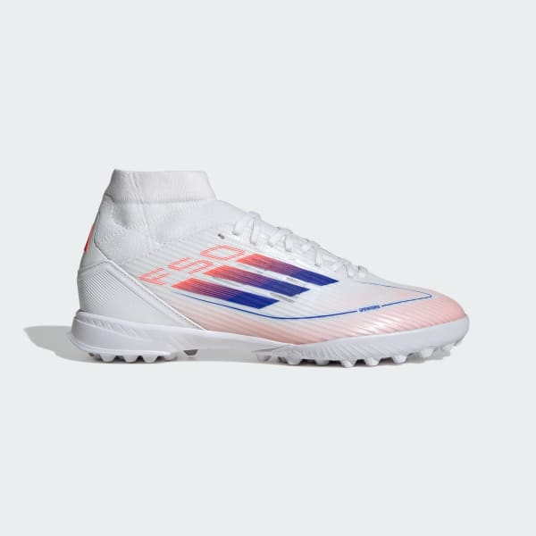 Blanco Botines F50 League Pasto Sintético Corte Medio