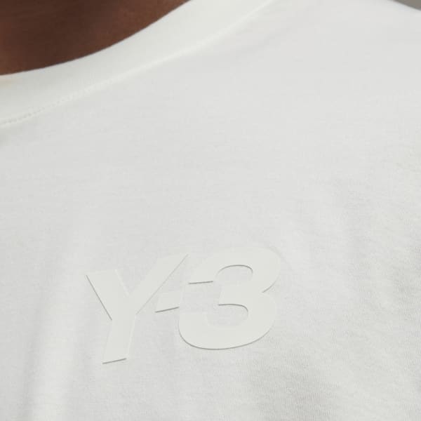 White Y-3 Classic Chest Logo Tee