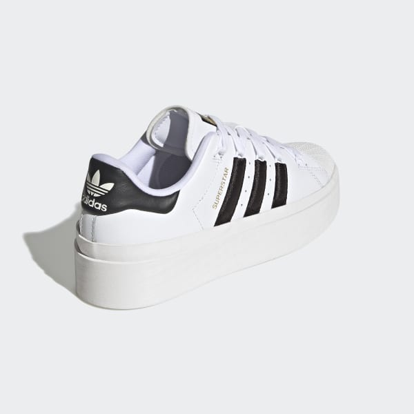 adidas Originals Superstar Bonega platform sneakers in white and black