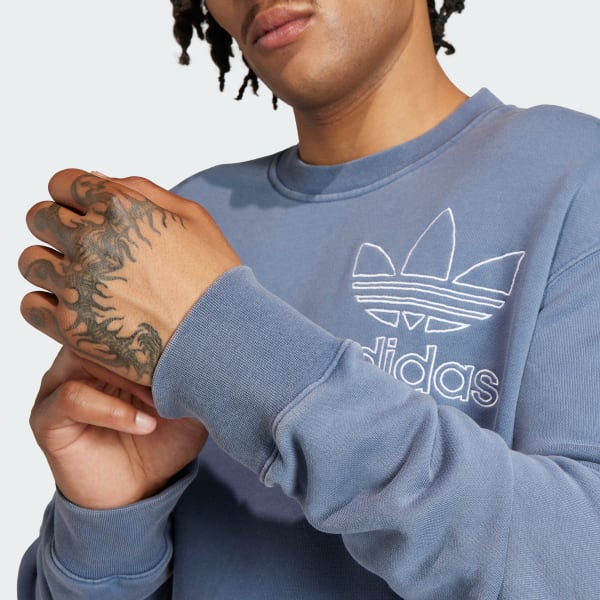 Adidas originals men's trefoil crewneck sweatshirt discount
