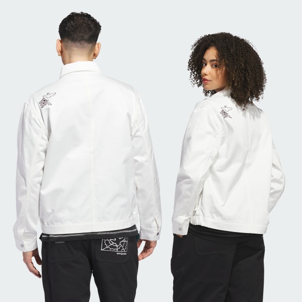 Blanco CHAQUETA SKATEBOARDING x MARK GONZALES