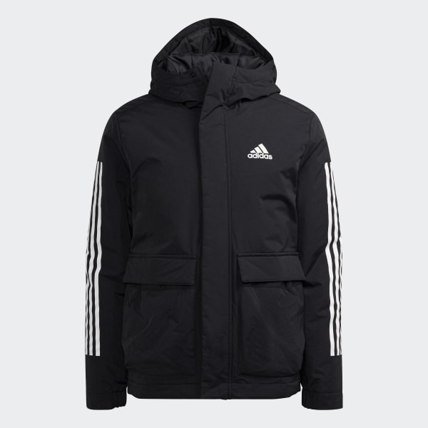 Nero Giacca con cappuccio Utilitas 3-Stripes (Neutral) AV275