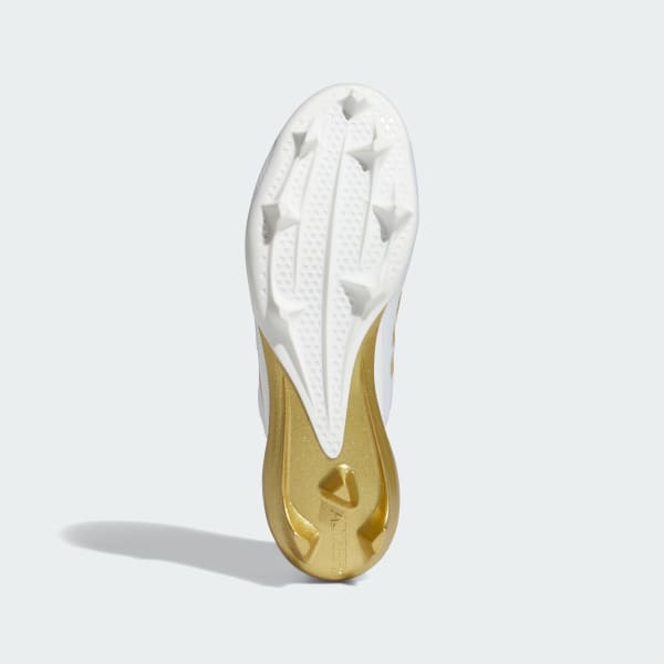 White Adizero Electric+ American Football Cleats