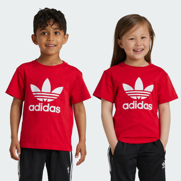Rojo Camiseta Adicolor Trifolio Niños